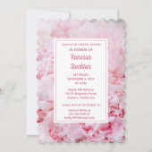 Modern roze pioen Vrijgezellenfeest Kaart (Voorkant)