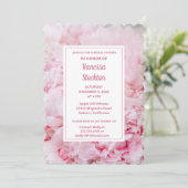 Modern roze pioen Vrijgezellenfeest Kaart (Staand voorkant)