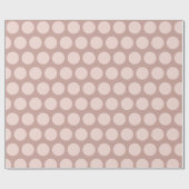 Modern roze poka dots kerstpapier cadeaupapier (Vlak)