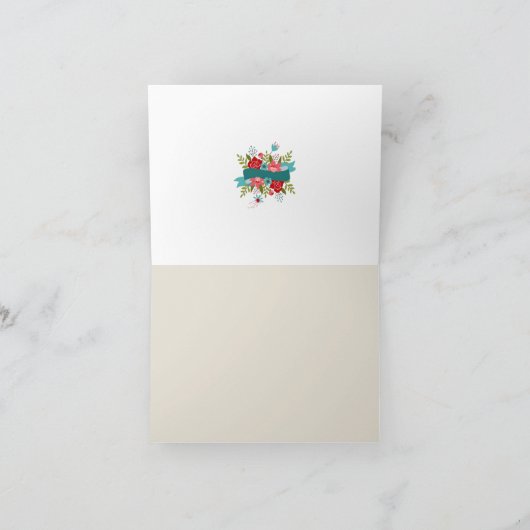 Modern roze pokstip bedankkaart (Binnen)