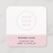 Modern Roze QR Code Logo Visitekaartje (Voorkant)