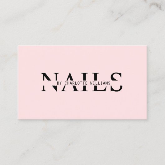 Modern, Roze, QR-code Visitekaartje (Voorkant)