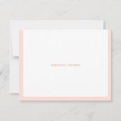 Modern roze rand Sinaasappel briefpapier Notitiekaartje (Voorkant)