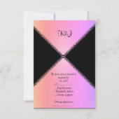 modern roze regenboogWEDDING RSVP Kaartje (Achterkant)