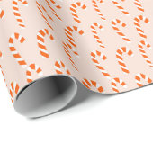 Modern Roze Rode Kerst Candy Cane Patroon Cadeaupapier (Rol Hoek)