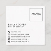 Modern roze rood | Checker Checkerboard Uw Logo Vierkante Visitekaartje (Voorkant)