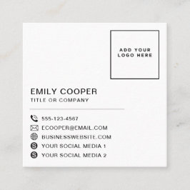 Modern roze rood | Checker Checkerboard Uw Logo Vierkante Visitekaartje