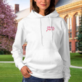 Modern roze rood drie letter Initiaal monogram Hoodie