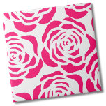 Modern roze roos bloemenpatroon tegeltje<br><div class="desc">Deze moderne bruisende roze bloemenprint ziet eruit als een abstract roos. Het coole is dat de achtergrond transparant is, zodat je elke achtergrondkleur kunt kiezen om de algehele look te veranderen. Bekijk de fotogalerij voor enkele voorbeelden van hoeveel het verandert! Of je deze tegel wilt gebruiken als een klein onderzetter...</div>