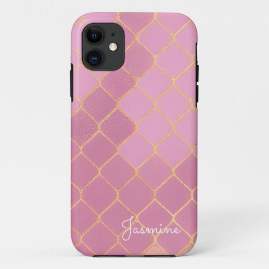 Modern Roze Rose Goud Case-Mate iPhone Case (Achterkant)