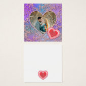 Modern Roze Roze Bloemenhart Romantische Valentijn Vierkante Visitekaartjes (Voorkant /achterkant)