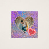 Modern Roze Roze Bloemenhart Romantische Valentijn Vierkante Visitekaartjes (Voorkant)