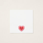 Modern Roze Roze Bloemenhart Romantische Valentijn Vierkante Visitekaartjes (Achterkant)