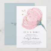 Modern roze roze glitter is een meisje Baby shower (Voorkant / Achterkant)