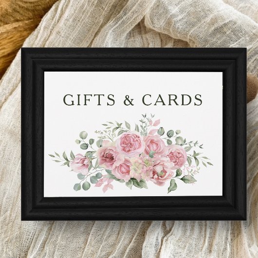 Modern Roze Rozen Cadeaus & Kaarten Bordje voor Li