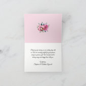 Modern Roze Rozen Orchidee Bloemen Waterverf Bruil Bedankkaart (Binnen)