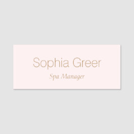 Modern roze Salon Spa Name Tag