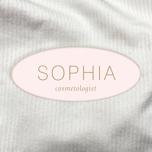 Modern roze Salon Spa Name Tag