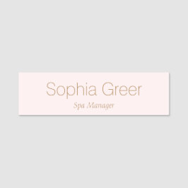 Modern roze Salon Spa Name Tag