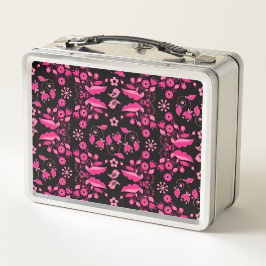 Modern roze Scandinavisch bloemenpatroon (Achterkant)