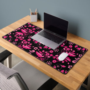 Modern roze Scandinavisch bloemenpatroon Bureaumat