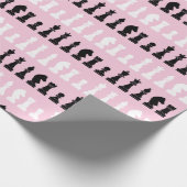Modern Roze Schaakstuk Spelpatroon Cadeaupapier (Hoek)