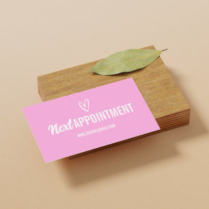 Modern Roze Schoonheid Afspraak Loyaliteit Kaart Klantenkaartje