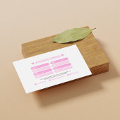 Modern Roze Schoonheid Afspraak Loyaliteit Kaart Klantenkaartje