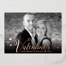 Modern roze script camera's zwart witte foto folie feestdagenkaart