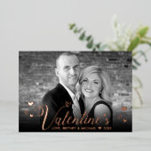 Modern roze script camera's zwart witte foto folie feestdagenkaart (Staand Voorkant)