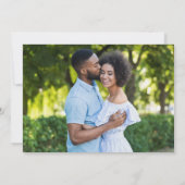 Modern Roze Sinaasappel Bloemen Trouwfoto Terug Save The Date (Achterkant)