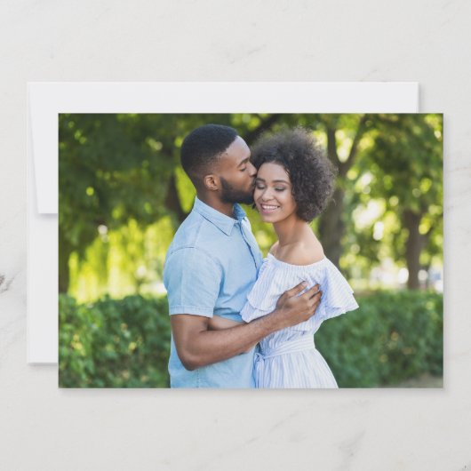 Modern Roze Sinaasappel Bloemen Trouwfoto Terug Save The Date (Achterkant)