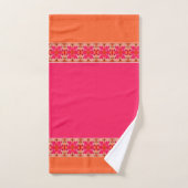 Modern roze Sinaasappel en Paarse Bad Handdoek (Handdoek)