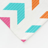 Modern Roze, Sinaasappel, het Geometrische Patroon Fleece Deken (Hoek)