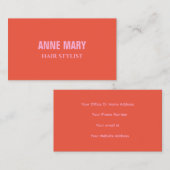 Modern Roze Sinaasappel Kleurrijke Haarstyliste Sa Visitekaartje (Voorkant / Achterkant)