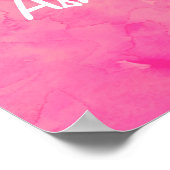 Modern roze sinaasappel waterverf typografie bruil poster (Hoek)