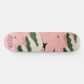 Modern roze sky Japans tekenbord Persoonlijk Skateboard (Horizontaal)
