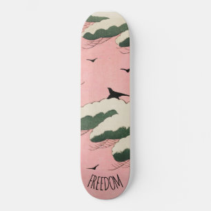 Modern roze sky Japans tekenbord Persoonlijk Skateboard