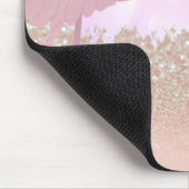 Modern Roze Sparkly Flamingo, Dank u Muismat (Hoek)