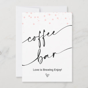 Modern Roze Stippen Coffee Bar Bord  Kaart