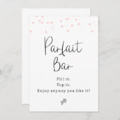 Modern Roze Stippen Parfait Bar Sign Kaart (Voorkant / Achterkant)