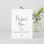 Modern Roze Stippen Parfait Bar Sign Kaart (Staand voorkant)