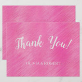 Modern roze stof op houten Kaart (Voorkant / Achterkant)