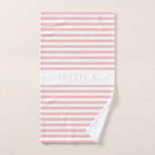 Modern roze strepen patroon bad handdoek (Handdoek)