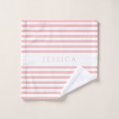 Modern roze strepen patroon bad handdoek (Wasdoekje)