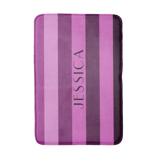 Modern roze striped patroon badmat (Voorkant Verticaal)