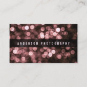 Modern Roze Subtiele Glitter Bokeh | VISITEKAARTJE (Voorkant)