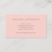 Modern Roze Subtiele Glitter Bokeh | VISITEKAARTJE (Achterkant)