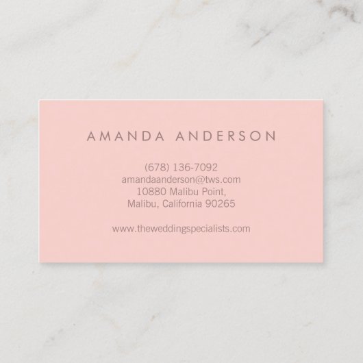 Modern Roze Subtiele Glitter Bokeh | VISITEKAARTJE (Achterkant)