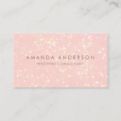 Modern Roze Subtiele Glitter Bokeh | VISITEKAARTJE (Voorkant)